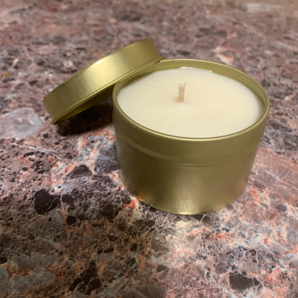 Hidden crystal! 4oz. Natural hand poured soy candle. Choose or be surprised!